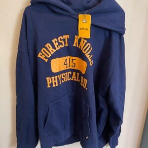 Gold Tab Levi's Blue Hoodie with Yellow Print